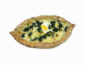 Pide mozzarella spinat