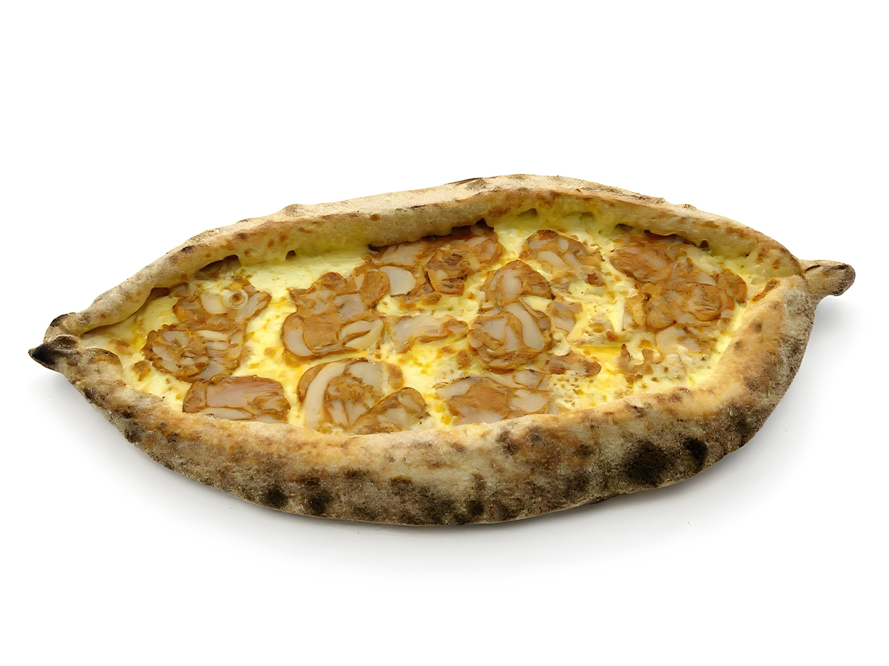 Pide mit Mozarella und Pouletfleisch